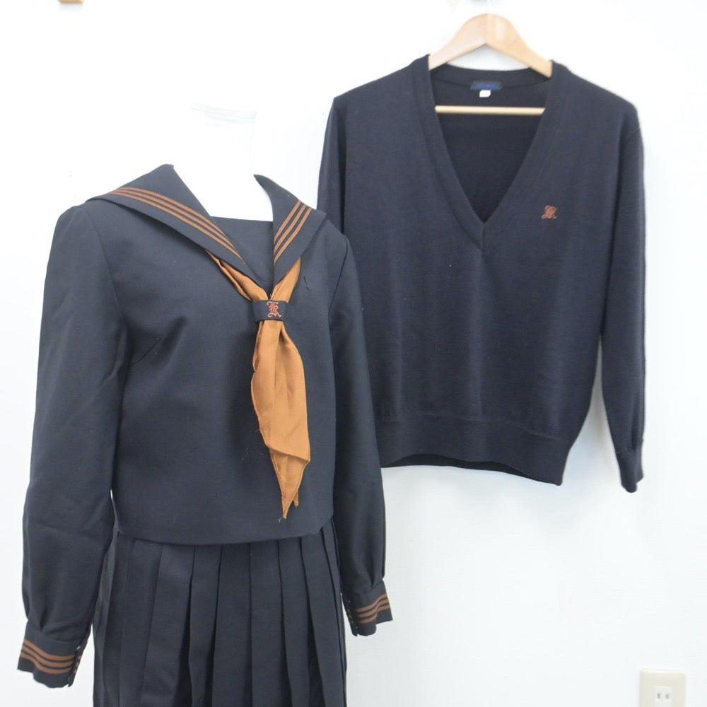 中古制服】東京都 関東国際高等学校 女子制服 5点（セーラー服・ニット・スカート）sf014809【リサイクル学生服】 | 中古制服通販パレイド