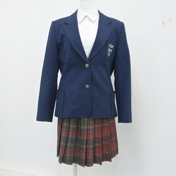 【中古】東京都 頌栄女子学院中学・高等学校 女子制服 4点（ブレザー・スカート・シャツ）sf014814