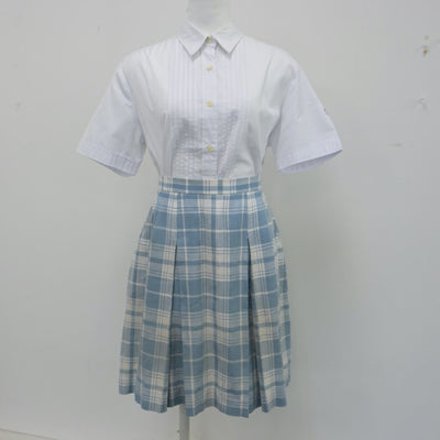 【中古】東京都 頌栄女子学院中学・高等学校 女子制服 2点（シャツ・スカート）sf014815