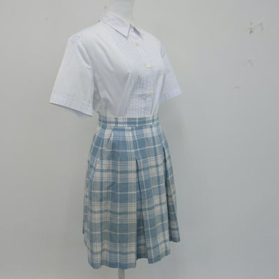 【中古】東京都 頌栄女子学院中学・高等学校 女子制服 2点（シャツ・スカート）sf014815