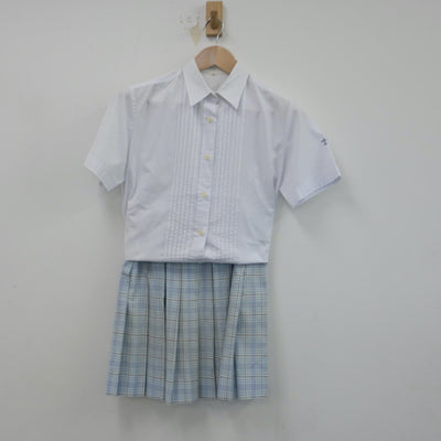 【中古】東京都 頌栄女子学院中学・高等学校 女子制服 2点（シャツ・スカート）sf014816