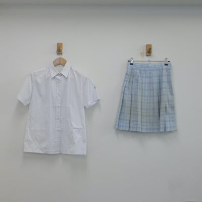 【中古】東京都 頌栄女子学院中学・高等学校 女子制服 2点（シャツ・スカート）sf014816