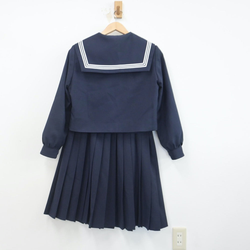 【中古】岐阜県 岐阜県立大垣東中学校 女子制服 4点（セーラー服・スカート・スカート）sf014820