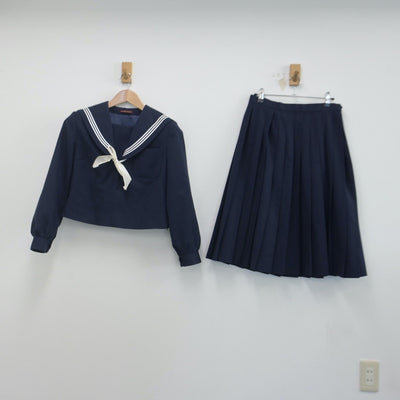 【中古】岐阜県 岐阜県立大垣東中学校 女子制服 4点（セーラー服・スカート・スカート）sf014820