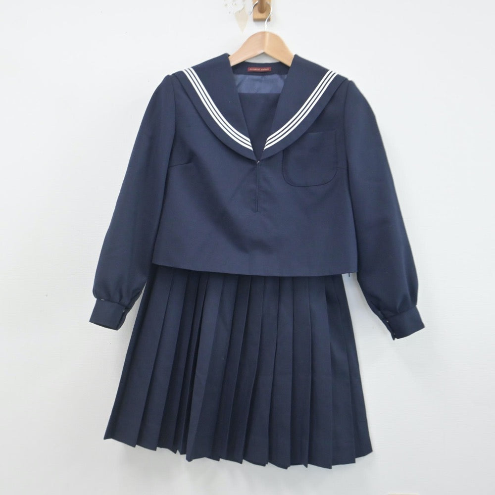 【中古】岐阜県 岐阜県立大垣東中学校 女子制服 3点（セーラー服・スカート）sf014821