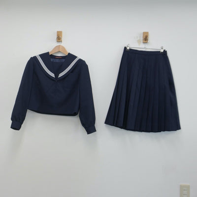 【中古】岐阜県 岐阜県立大垣東中学校 女子制服 3点（セーラー服・スカート）sf014821