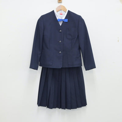 【中古】富山県 富山市立藤ノ木中学校 女子制服 5点（ブレザー・シャツ・ベスト・スカート）sf014830