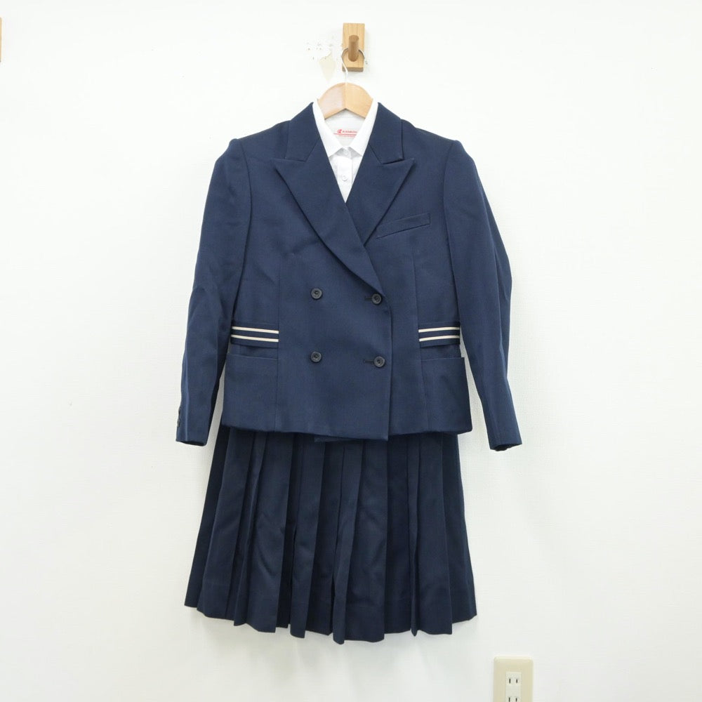 【中古】長崎県 長崎県立南高等学校 女子制服 5点（ブレザー・シャツ・ベスト・スカート）sf014842