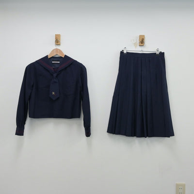 【中古】神奈川県 北鎌倉女子学園中学校 女子制服 4点（セーラー服・スカート）sf014861