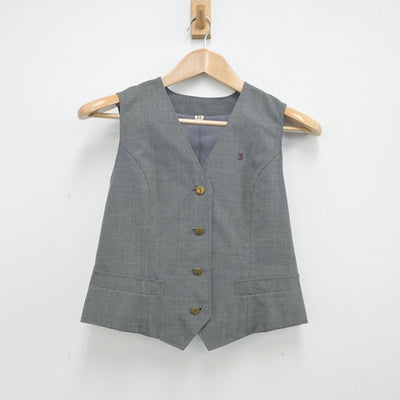 【中古】茨城県 常総学院高等学校 女子制服 2点（ベスト・スカート）sf014876