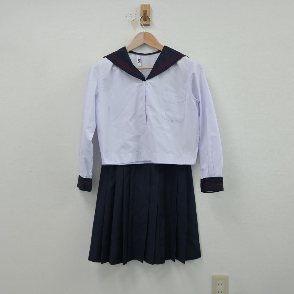 【中古】神奈川県 北鎌倉女子学園高等学校 女子制服 5点（セーラー服・スカート）sf014877