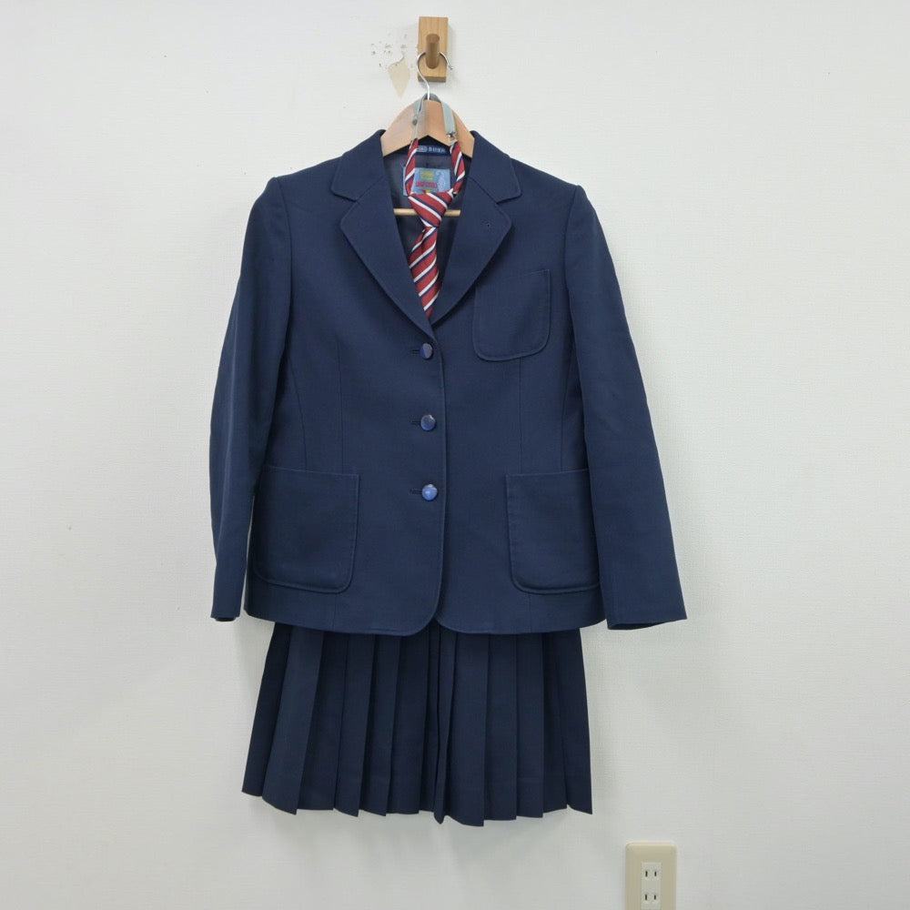 【中古】東京都 東久留米市立中央中学校 女子制服 4点（ブレザー・ベスト・スカート）sf014879