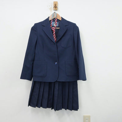 【中古】東京都 東久留米市立中央中学校 女子制服 4点（ブレザー・ベスト・スカート）sf014880