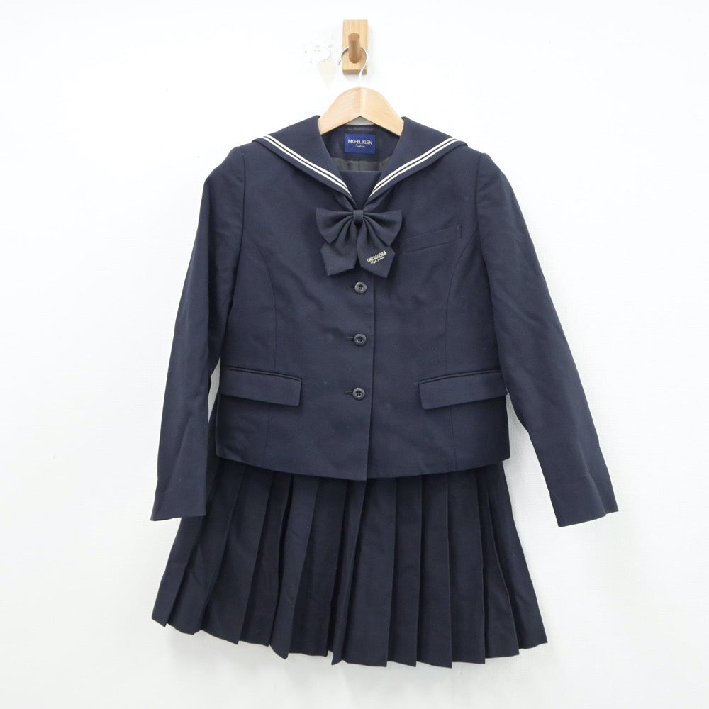 【中古】愛知県 桜花学園高等学校 女子制服 3点（セーラー服・スカート）sf014895