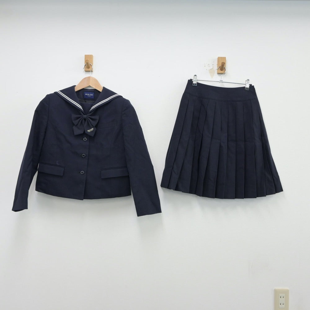 【中古】愛知県 桜花学園高等学校 女子制服 3点（セーラー服・スカート）sf014895