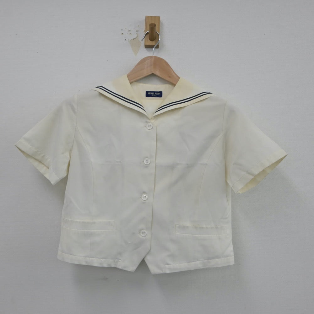 【中古】愛知県 桜花学園高等学校 女子制服 3点（セーラー服・ニット）sf014898