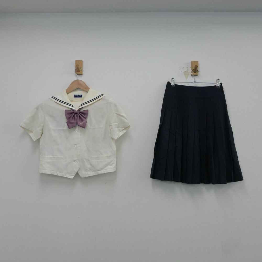 【中古】愛知県 桜花学園高等学校 女子制服 4点（セーラー服・ニットベスト・スカート）sf014899