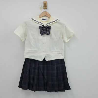 【中古】愛知県 桜花学園高等学校 女子制服 3点（セーラー服・スカート）sf014900