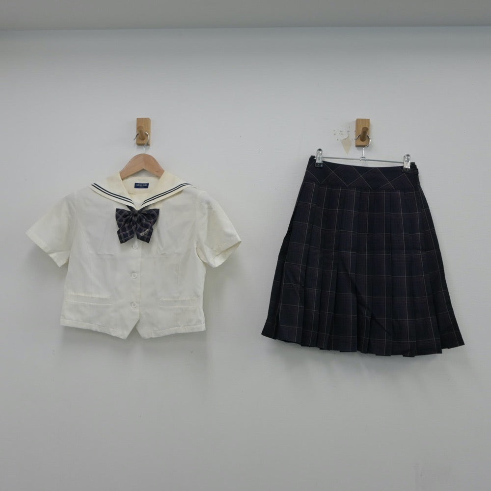 【中古】愛知県 桜花学園高等学校 女子制服 3点（セーラー服・スカート）sf014900