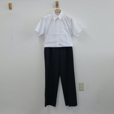 【中古】埼玉県 埼玉県立寄居城北高等学校 女子制服 4点（シャツ・ニットベスト・ズボン）sf014909