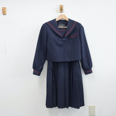 【中古】鹿児島県 薩摩川内市立川内南中学校 女子制服 2点（セーラー服・ジャンパースカート）sf014916