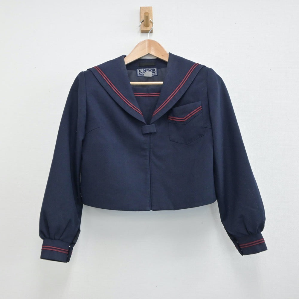 【中古】鹿児島県 薩摩川内市立川内南中学校 女子制服 2点（セーラー服・ジャンパースカート）sf014916