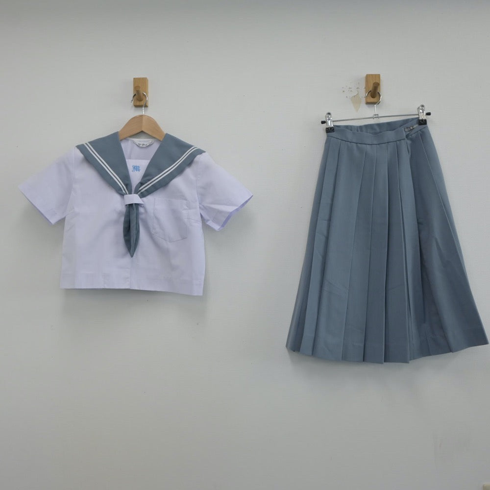 【中古】鹿児島県 薩摩川内市立川内南中学校 女子制服 3点（セーラー服・スカート）sf014921