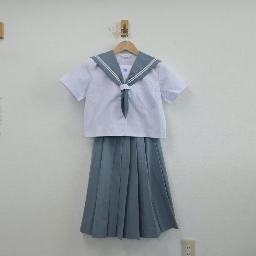 【中古】鹿児島県 薩摩川内市立川内南中学校 女子制服 3点（セーラー服・スカート）sf014922