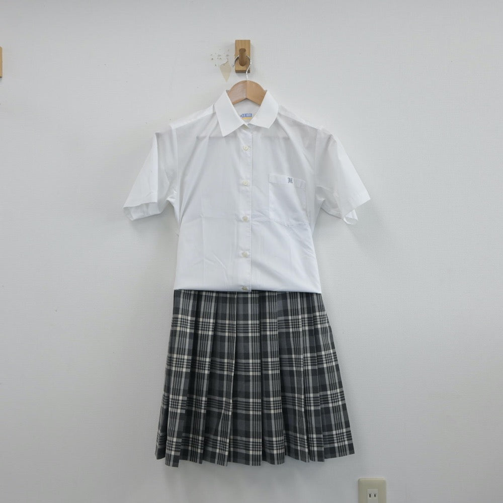 【中古】埼玉県 本庄東高等学校 女子制服 3点（シャツ・ニットベスト・スカート）sf014925