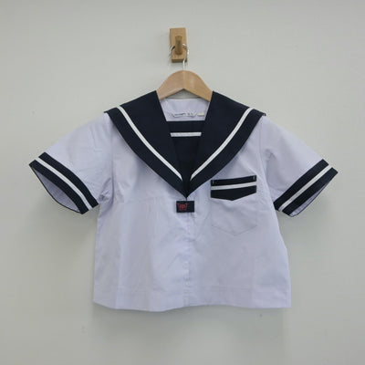 【中古】宮崎県 宮崎市立宮崎西中学校 女子制服 2点（セーラー服・スカート）sf014934