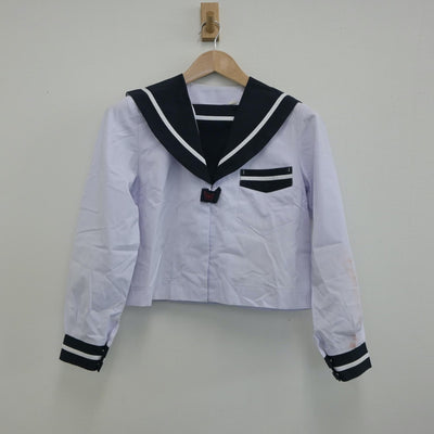 【中古】宮崎県 宮崎市立宮崎西中学校 女子制服 2点（セーラー服・スカート）sf014935