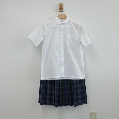 【中古】長野県 長野市立広徳中学校 女子制服 3点（シャツ・ベスト・スカート）sf014937