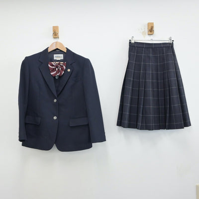 【中古】埼玉県 本庄東高等学校 女子制服 4点（ブレザー・スカート・スカート）sf014938