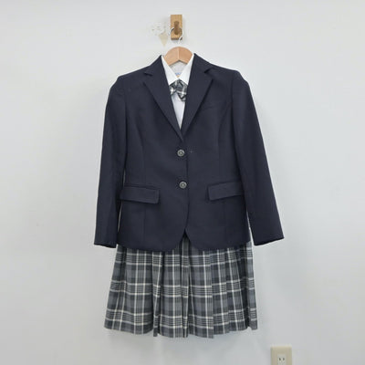 【中古】埼玉県 本庄東高等学校 女子制服 5点（ブレザー・シャツ・ニット・スカート）sf014940