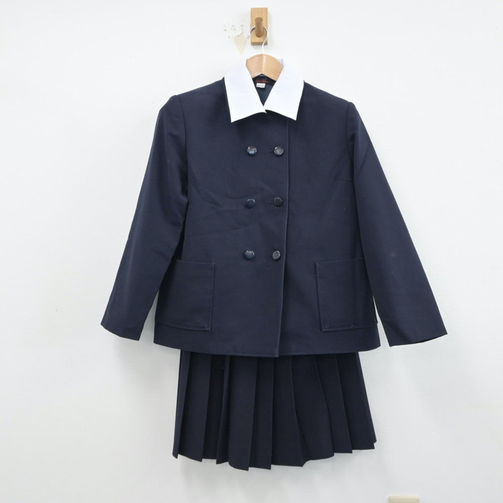 【中古】岡山県 倉敷市立福田中学校 女子制服 2点（ブレザー・スカート）sf014943