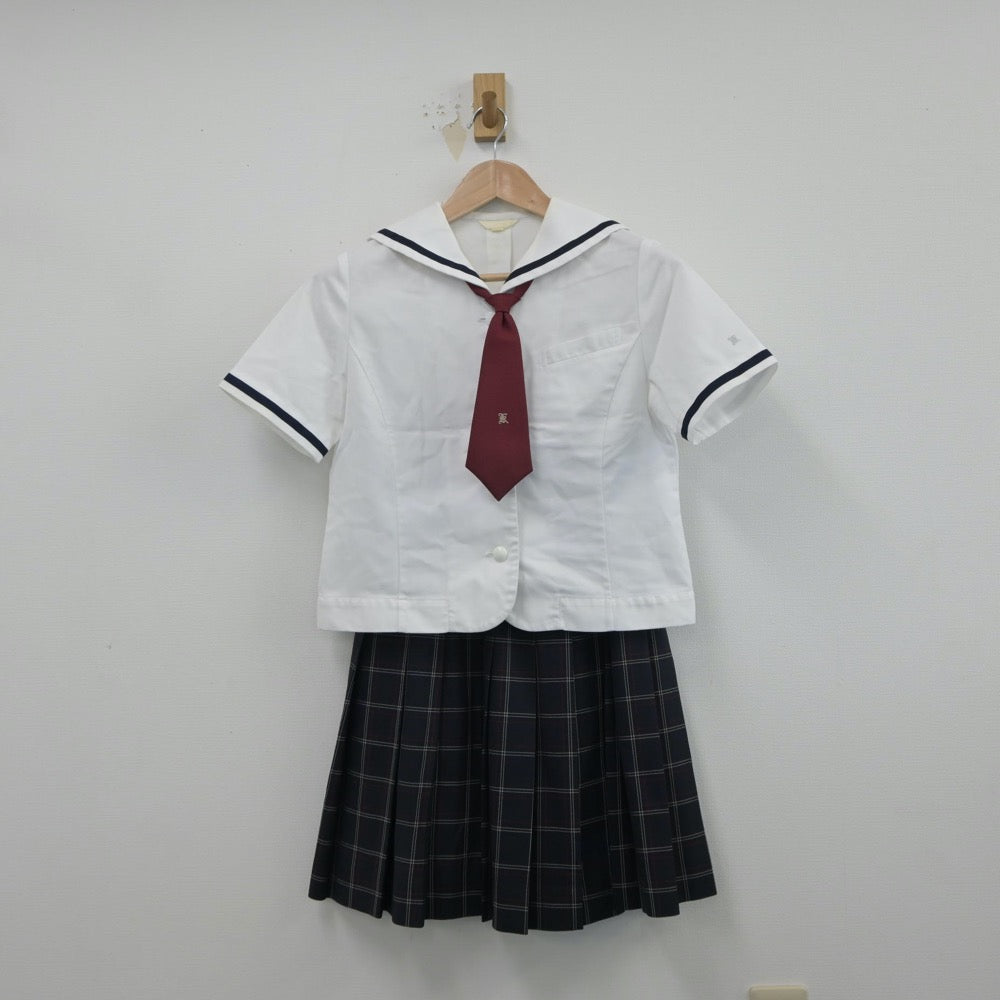 【中古】東京都 東京家政大学附属女子中学校・高等学校 女子制服 3点（セーラー服・スカート）sf014955