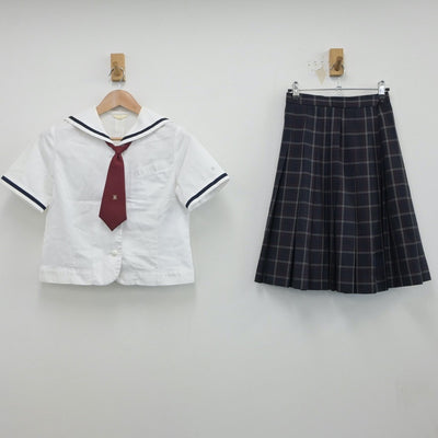 【中古】東京都 東京家政大学附属女子中学校・高等学校 女子制服 3点（セーラー服・スカート）sf014955