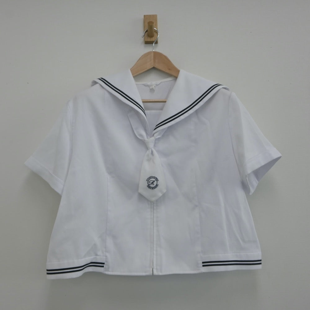 【中古】長崎県 九州文化学園高等学校 女子制服 4点（セーラー服・ニットベスト・スカート）sf014958