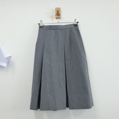 【中古】神奈川県 横浜市立日吉台西中学校 女子制服 3点（シャツ・ベスト・スカート）sf014968