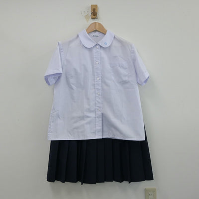 【中古】兵庫県 神戸市立王塚台中学校 女子制服 2点（シャツ・スカート）sf014969