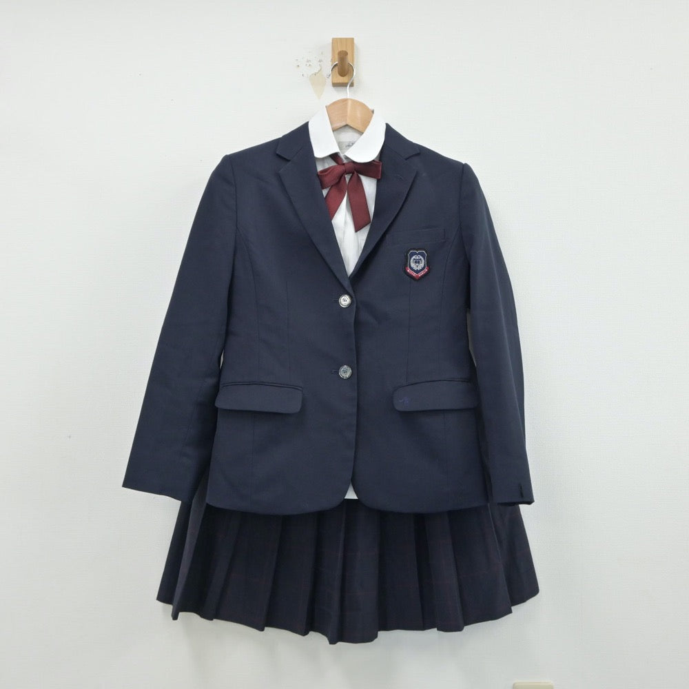 【中古】宮城県 宮城学院中学校 女子制服 5点（ブレザー・シャツ・ニット・スカート）sf014970