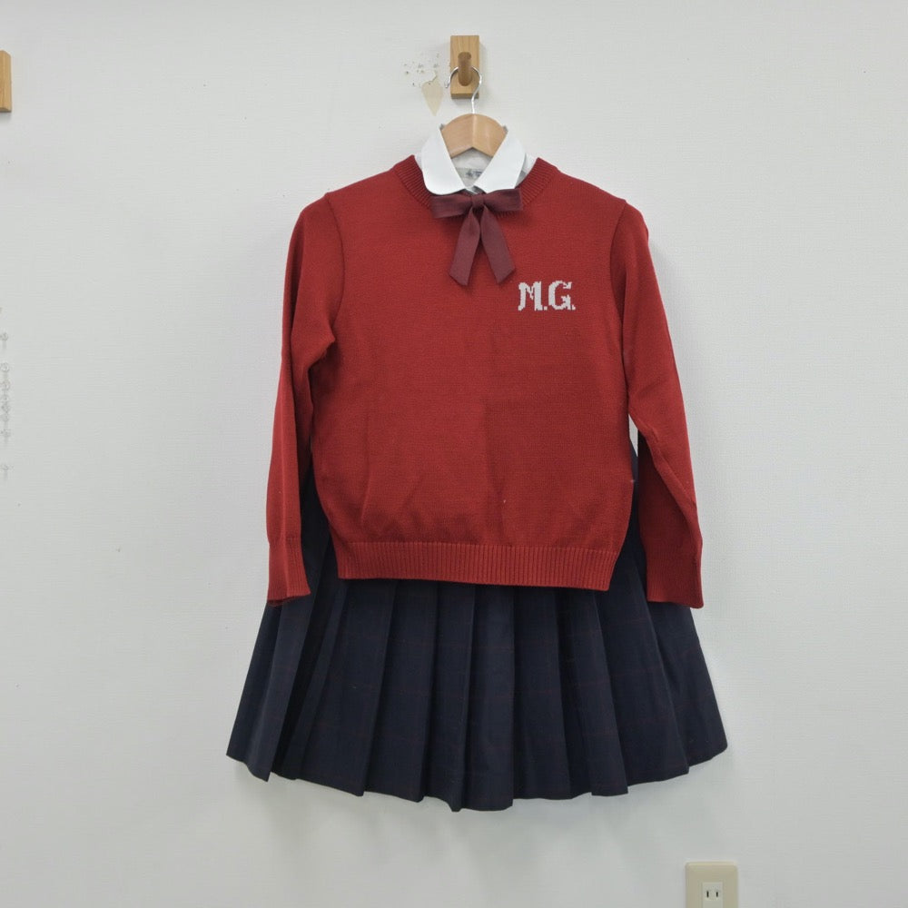 【中古】宮城県 宮城学院中学校 女子制服 5点（ブレザー・シャツ・ニット・スカート）sf014970