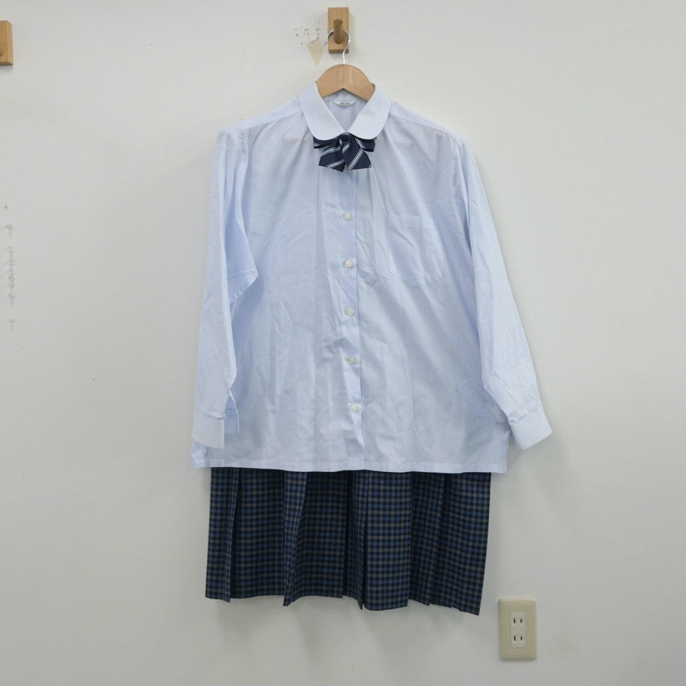 【中古】長崎県 九州文化学園高等学校 女子制服 5点（ブレザー・シャツ・ニット・スカート）sf014972