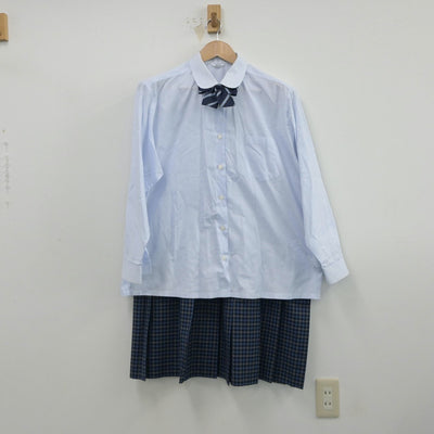 【中古】長崎県 九州文化学園高等学校 女子制服 5点（ブレザー・シャツ・ニット・スカート）sf014972