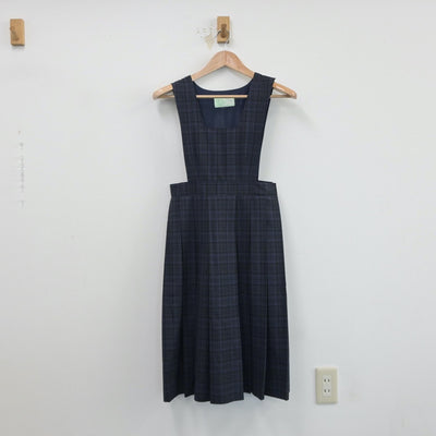 【中古】福岡県 和白中学校 女子制服 2点（シャツ・ジャンパースカート）sf014983