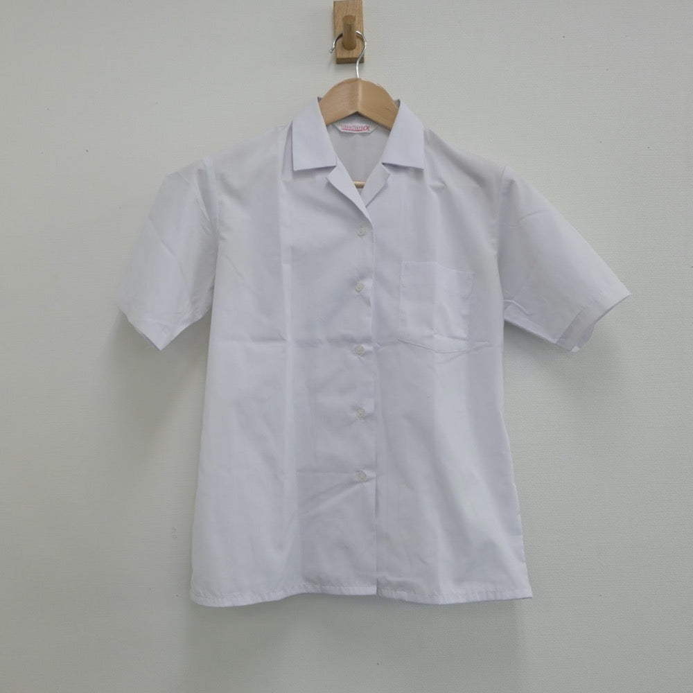 【中古】福岡県 和白中学校 女子制服 2点（シャツ・ジャンパースカート）sf014984