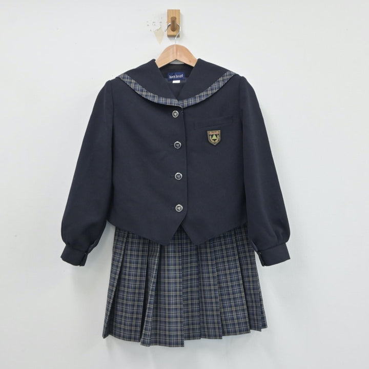 【中古】福岡県 八女学院高等学校 女子制服 2点（ブレザー・スカート）sf014988