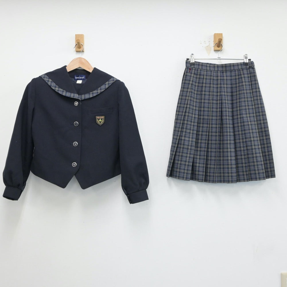 【中古】福岡県 八女学院高等学校 女子制服 2点（ブレザー・スカート）sf014988