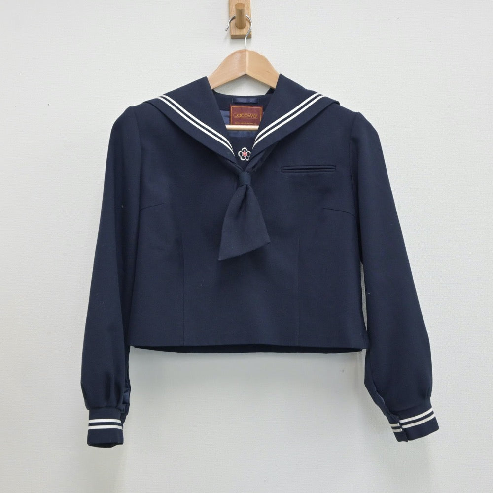 【中古】東京都 亀戸中学校 女子制服 3点（セーラー服・ジャンパースカート）sf014989