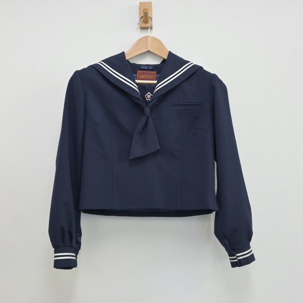 【中古】東京都 亀戸中学校 女子制服 3点（セーラー服・ジャンパースカート）sf014990